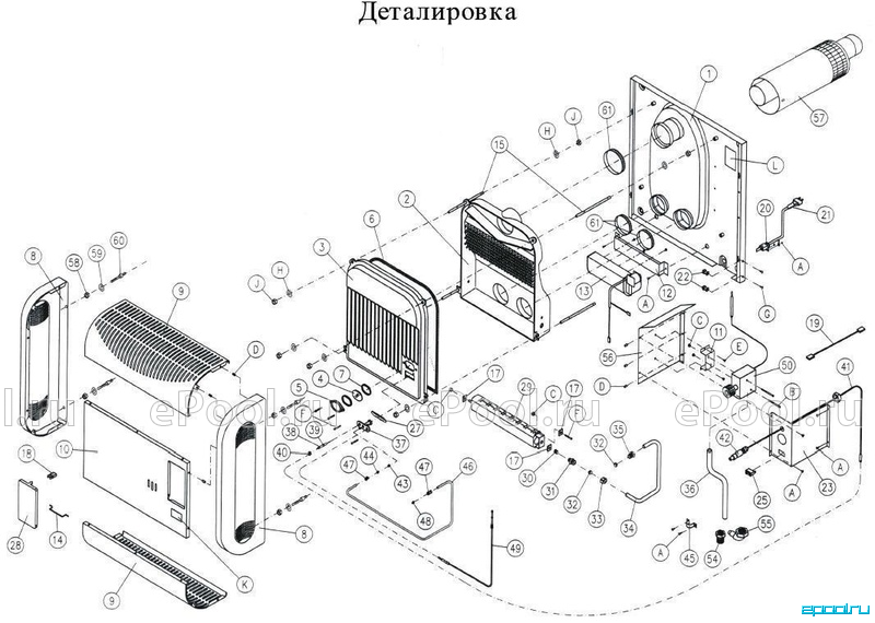 Схема газовый конвектор газовый