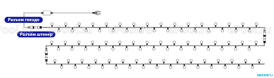 Схема уличной гирлянды
