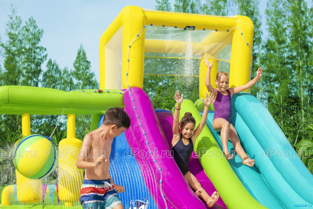 Надувной детский бассейн Bestway игровой центр Splash Course Мега  710х310х265 см, арт. 53387 - Купить по выгодной цене в интернет-магазине  Epool ☆ Бесплатная консультация и доставка по РФ - Код товара 54660