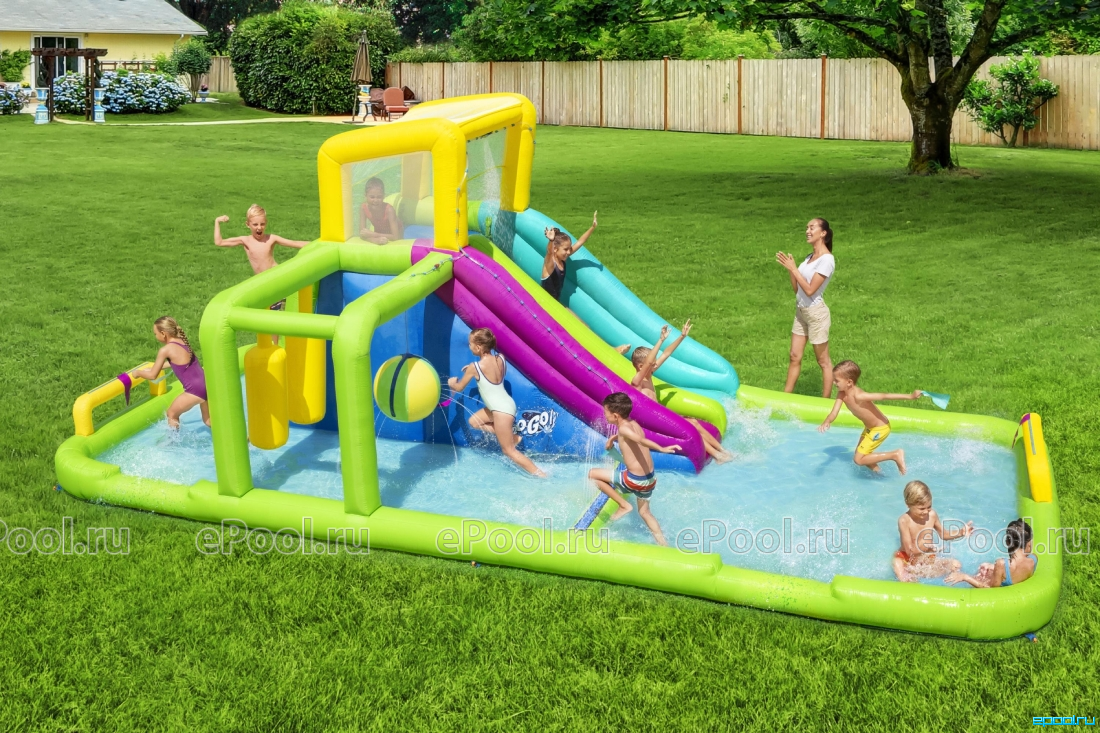 Надувной детский бассейн Bestway игровой центр Splash Course Мега  710х310х265 см, арт. 53387 - Купить по выгодной цене в интернет-магазине  Epool ☆ Бесплатная консультация и доставка по РФ - Код товара 54660