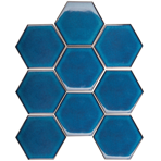    StarMosaic Hexagon big Deep Blue Glossy (JJFQ80048) 256295